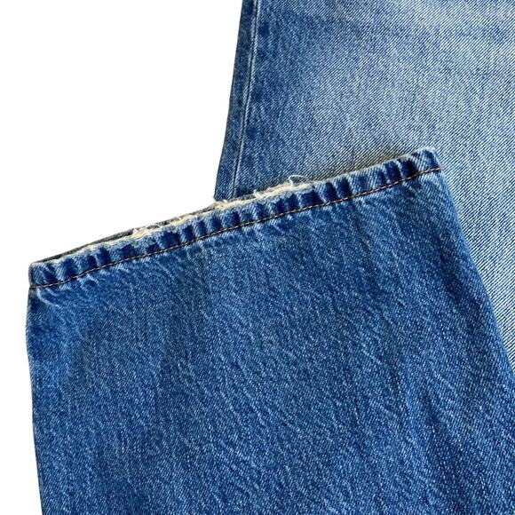 Aeropostale Sz 8 Skater Jeans Relaxed Wide Leg Distressed Ripped Knees Mid Wash - Picture 11 of 16